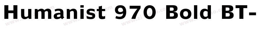 Humanist 970 Bold BT字体转换